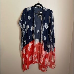 🧡❤️‍🔥ORANGE Fashion Village Printed Kimono BNWT ❤️‍🔥🧡